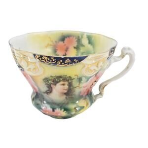 PROV SAXE ES Germany Hand Painted Porcelain Teacup Antique Vintage